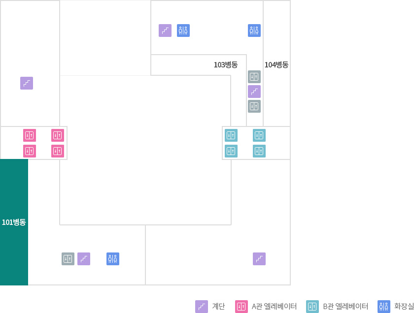 층별안내 10F 101병동