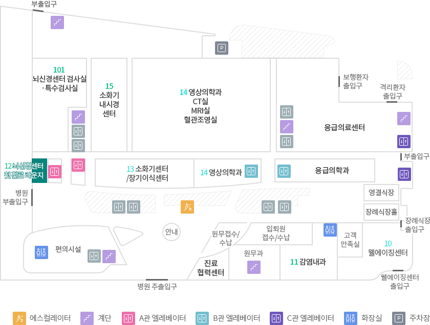 층별안내 1F 첫 진료 라운지