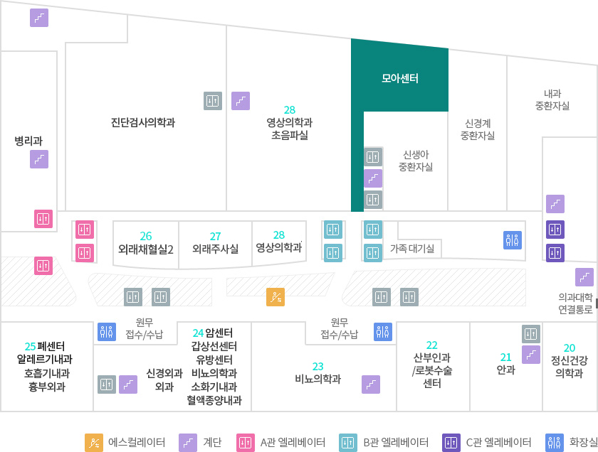 층별안내 2F 모아센터