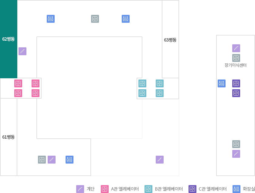 층별안내 6F 62병동