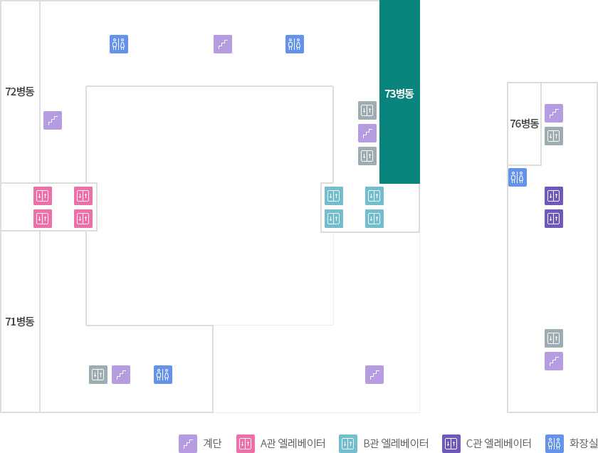 층별안내 7F 73병동