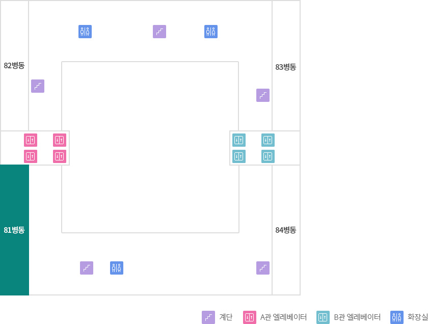 층별안내 8F 81병동