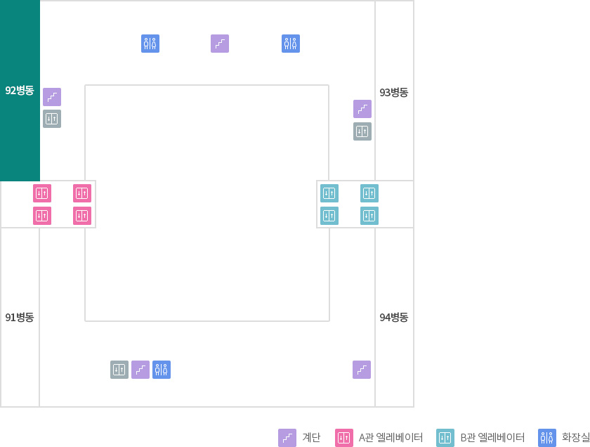 층별안내 9F 92병동