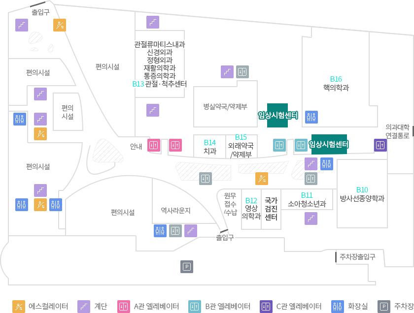 층별안내 B1 치과